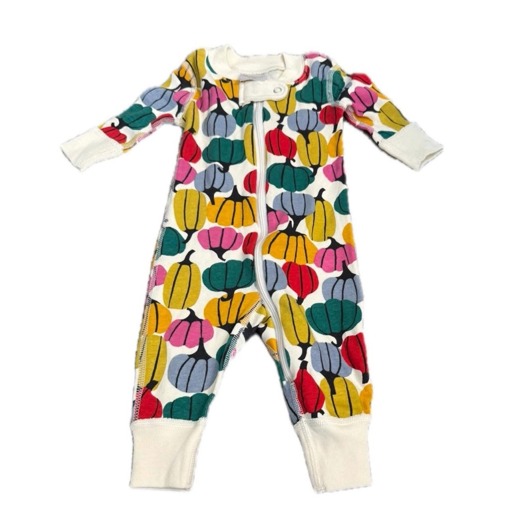 Hanna andersson 50 0-3 month colorful pumpkin pajamas
